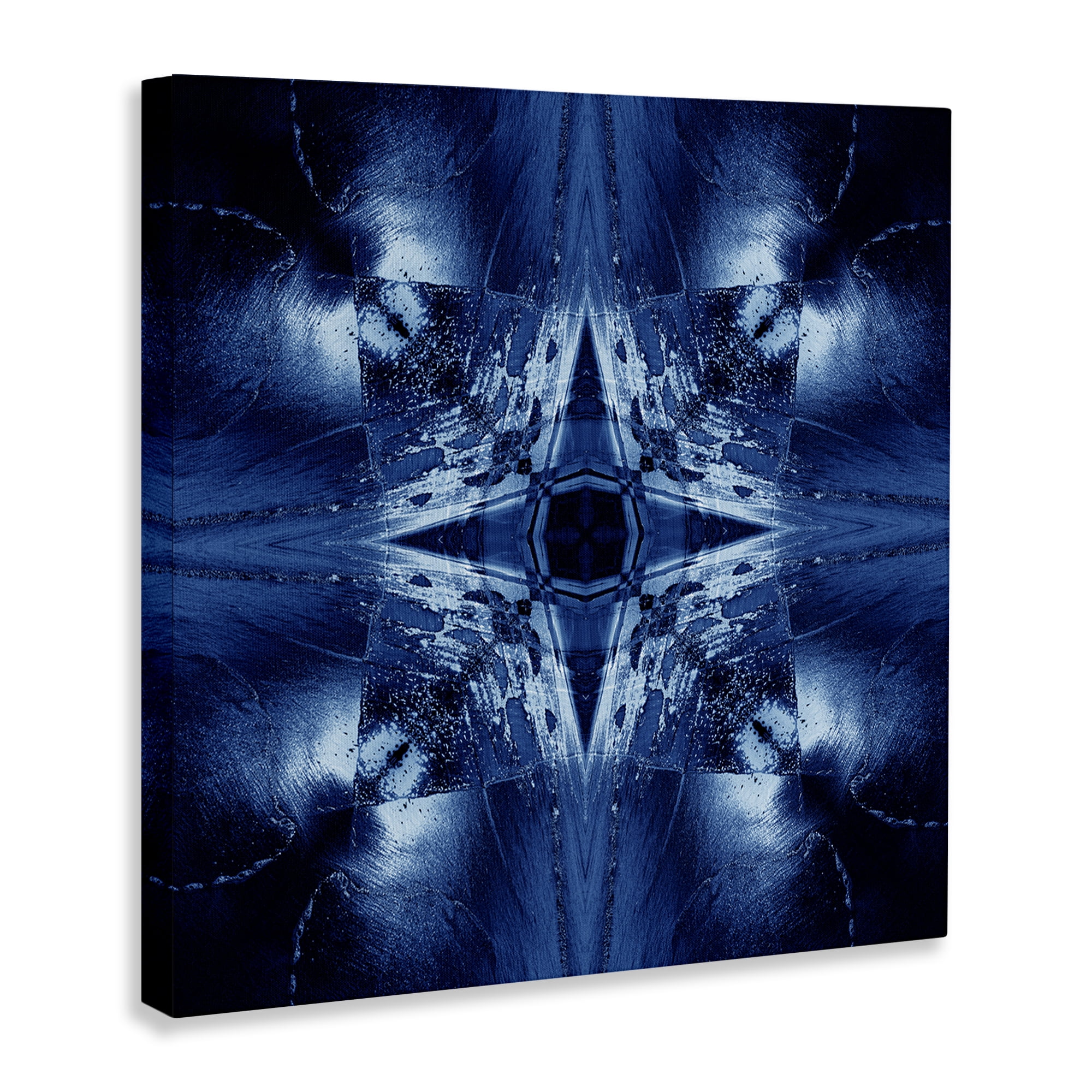 Stupell Industries Dark Mirrored Mosaic Abstract Painting Wrapped Canvas Art Print Wall Art, 17 x 17