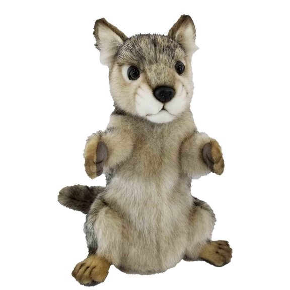 Hansa Synthetic Fiber Wolf Puppet With Multi-Color 7949