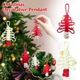 thumbnail image 4 of Adornos de árbol de Navidad tejidos TQEHS Colgante rojo y blanco 1 pieza, 4 of 6