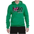 thumbnail image 2 of Wild Bobby, Loved John 3:16 Inspirational/Christian Unisex Graphic Hoodie Sweatshirt, Kelly, X-Large, 2 of 6