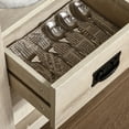 thumbnail image 6 of HOMCOM Sideboard Buffet Cabinet, Glass Door Kitchen Cabinet, Coffee Bar Cabinet with Storage Drawers & Adjustable Shelves for Living Room, White Oak, 6 of 9