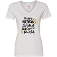 thumbnail image 3 of Inktastic Happy Birthday to the Sweetest Cousin in the World Women's V-Neck T-Shirt, 3 of 5