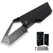 Folding Pocket Knife | Black Stone-washed 154CM Steel Blade | G-10 Handle Tyger K7 EDC