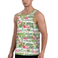 thumbnail image 2 of Xecao Tropical Flamingo Men's Tank Top Workout Quick Dry Sleeveless Gym Jogging Muscle Shirts Summer Swim Beach Tops, 2 of 9