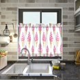 thumbnail image 4 of Yayeee Kitchen Curtains Tier Pair Light Filtering 27"x24" Rod Pocket Short Cafe Window Panel, Pink Cartoon Ice Cream, 4 of 7