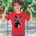 thumbnail image 3 of Tee Hunt Dean Russo German Shepherd Youth T-Shirt Colorful Dog Best Friend Kids, Red, Small, 3 of 5