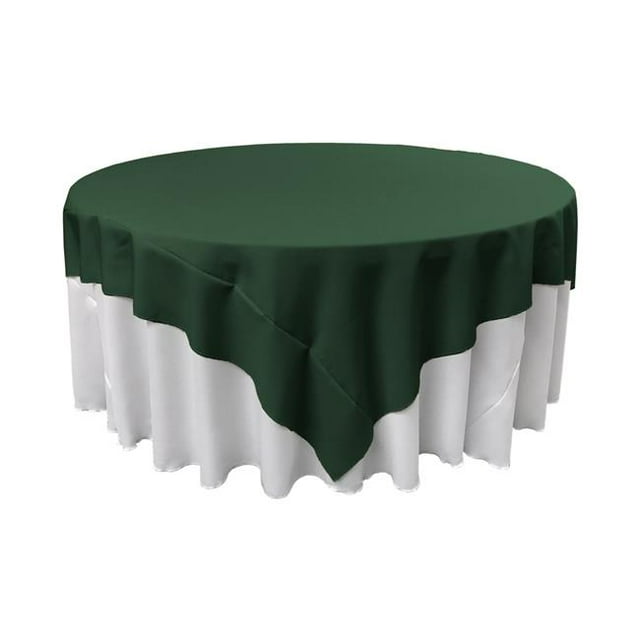 TCpop72x72-GreenHuP20 Polyester Poplin Square Tablecloth, Hunter Green - 72 x 72 in.