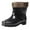 Black, variant on IUJSOY Men's Short Rain Boots Warm Waterproof Anti Slip Chelsea Garden Boots Brown 10