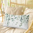 thumbnail image 4 of Eucalyptus Leaf Sage Green Pillow Covers, Linen Long Throw Pillow Case, Spring Weeping Leaves Botanical Holiday Pillow Protector Decorative Cushion Cover for Living Room/Bedroom 20" x 26", 4 of 8