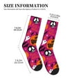 thumbnail image 2 of Crew Socks for Women Men Athletic - happy spooky elements pink Soft Comfort Breathable Mid-Calf Sole Running Socks Womens Men, 2 of 7