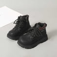 thumbnail image 5 of BRGZLK Kids Lace Up Ankle Boots 2026 Autumn Winter Round Toe No-Slip Comfort Casual Warm Snow Booties with Side Zipper Toddler Boys Girls Shoes for Outdoor Black 21-24 Months, 5 of 8