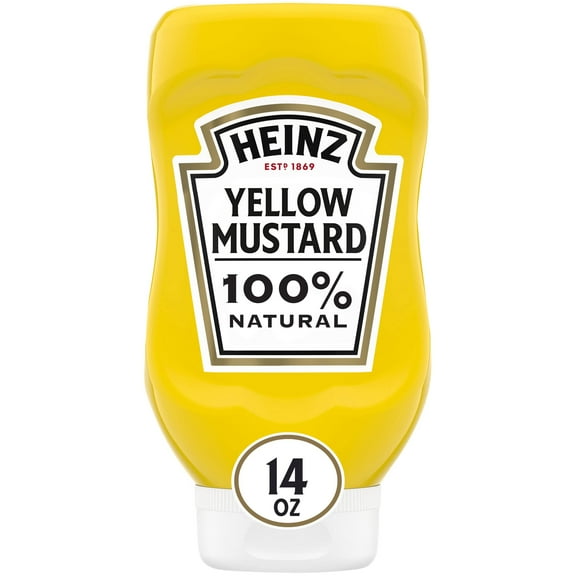 Heinz 100% Natural Yellow Mustard 14 oz (Pack of 3)