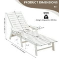 thumbnail image 2 of Gymax Lot de 2 Chaises Longues de Patio en HDPE, Chaise Inclinable avec Dossier Réglable à 5 Positions et Porte-Gobelet, 2 of 6
