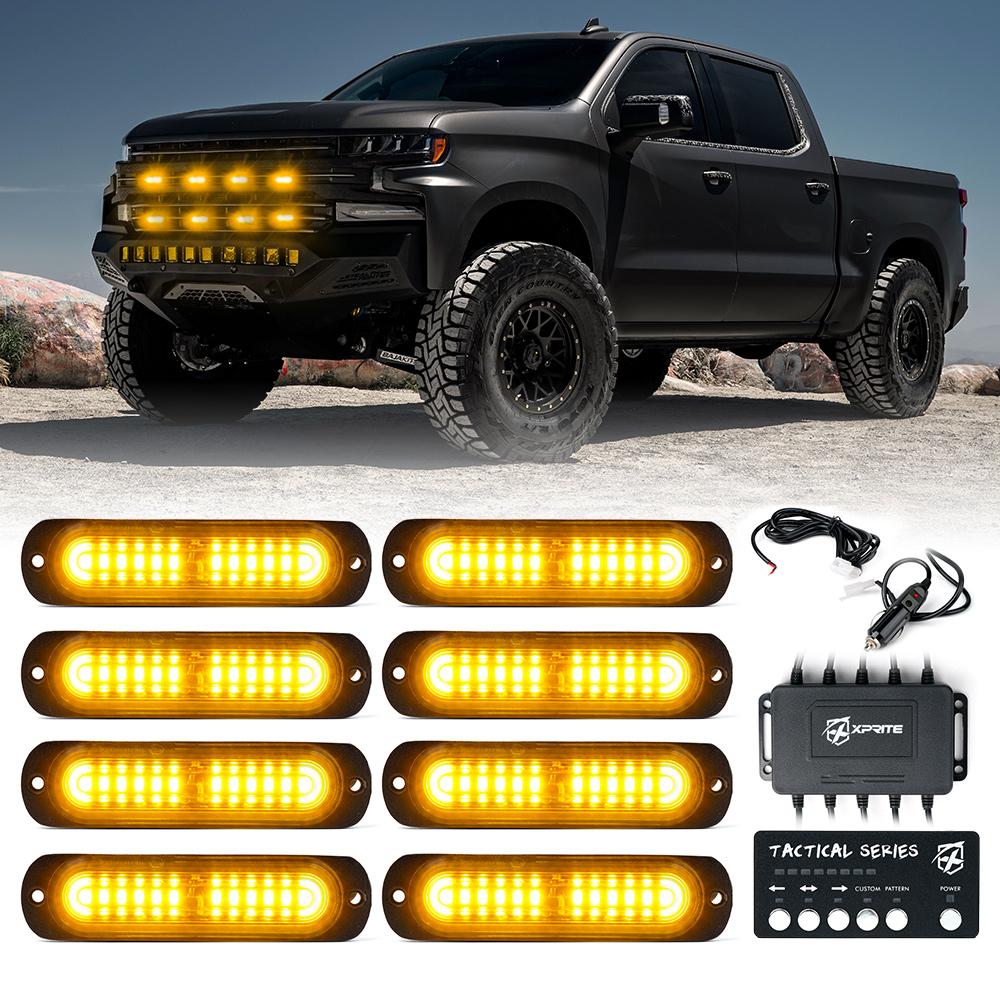 Xprite Tactical 12 Series LED Marker Strobe Lights Set of 8