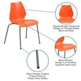 thumbnail image 5 of Flash Furniture HERCULES Series 770 lb. Capacity Orange Stack Chair with Lumbar Support and Silver Frame, 5 of 12