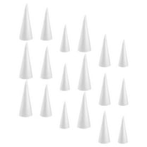 YEAHIBABY Craft Foams Cones Diy Projects Art Decorative White 18Pcs
