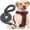 Black/Red Harness+Leash, variant on No Pull Dog Harness Adjustable Reflective Oxford Easy Control Medium Large Dog Harness with A Free Heavy Duty 5ft Dog Leash