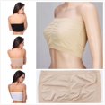 thumbnail image 3 of Fashion Womens Strapless Bra Bandeau Tube Top Removable Pads Seamless Crop Colors New, 3 of 5