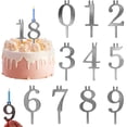 thumbnail image 2 of Digital Birthday Cake Candle Holder Set,Reusable Metal Number Candles Holder Set,for Birthdays Cakes Anniversaries Celebrations, Party Cakes Accessories, 2 of 8
