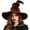 Deep Brown, variant on Black Witch Hat Adult, Ruched Witches Hat for Women, Velvet Wizard Hats for Halloween Party Cosplay Costume Accessory