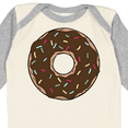 thumbnail image 4 of Inktastic Brown Donut, Donut With Colorful Sprinkles, Frosting Boys or Girls Long Sleeve Baby Bodysuit, 4 of 5