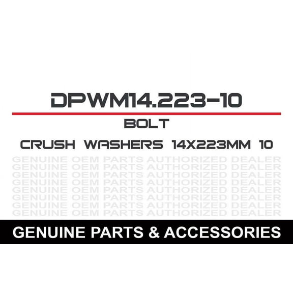 Bolt Motorcycle Hardware, Inc Alm/Cpr Crush Wsh 14X22.3 10Pk Dpwm14.223-10