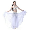 thumbnail image 6 of Belly Dance Skirt Chiffon Curled Leaf Double Slit Ear Skirt Gauze Skirt High Slit Skirt For Adult Women Performance Practice, 6 of 7