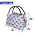 thumbnail image 3 of Vsdgher Donut with the USA Fag Print Insulated Reusable Bags with Sturdy Zipper and Handles, Foldable Totes for Hot or Cold Food Bring or Delivery, 3 of 8