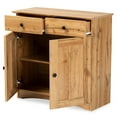 thumbnail image 3 of Baxton Studio Lauren Modern and Contemporary Oak Brown Finished Wood 2-Door Buffet Kitchen Cabinet, 3 of 9