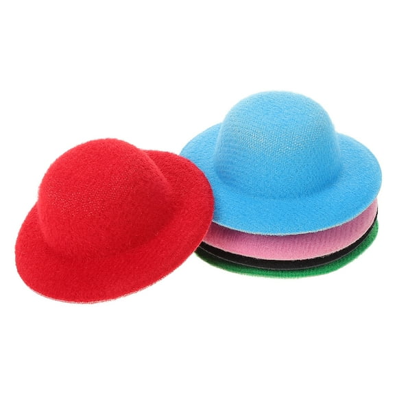 WRITWAA Mini Bowler Hat Dollhouse Accessories Fabric 5Set
