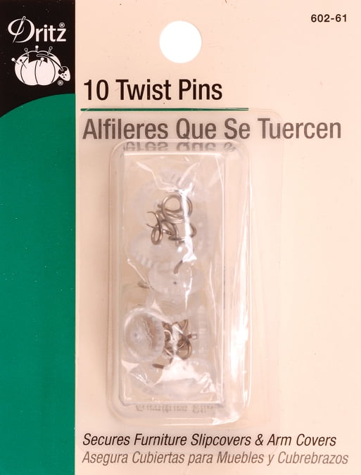 30-Pack 3/4-Inch Dritz 9070 Upholstery Clear Heads Twist Pins