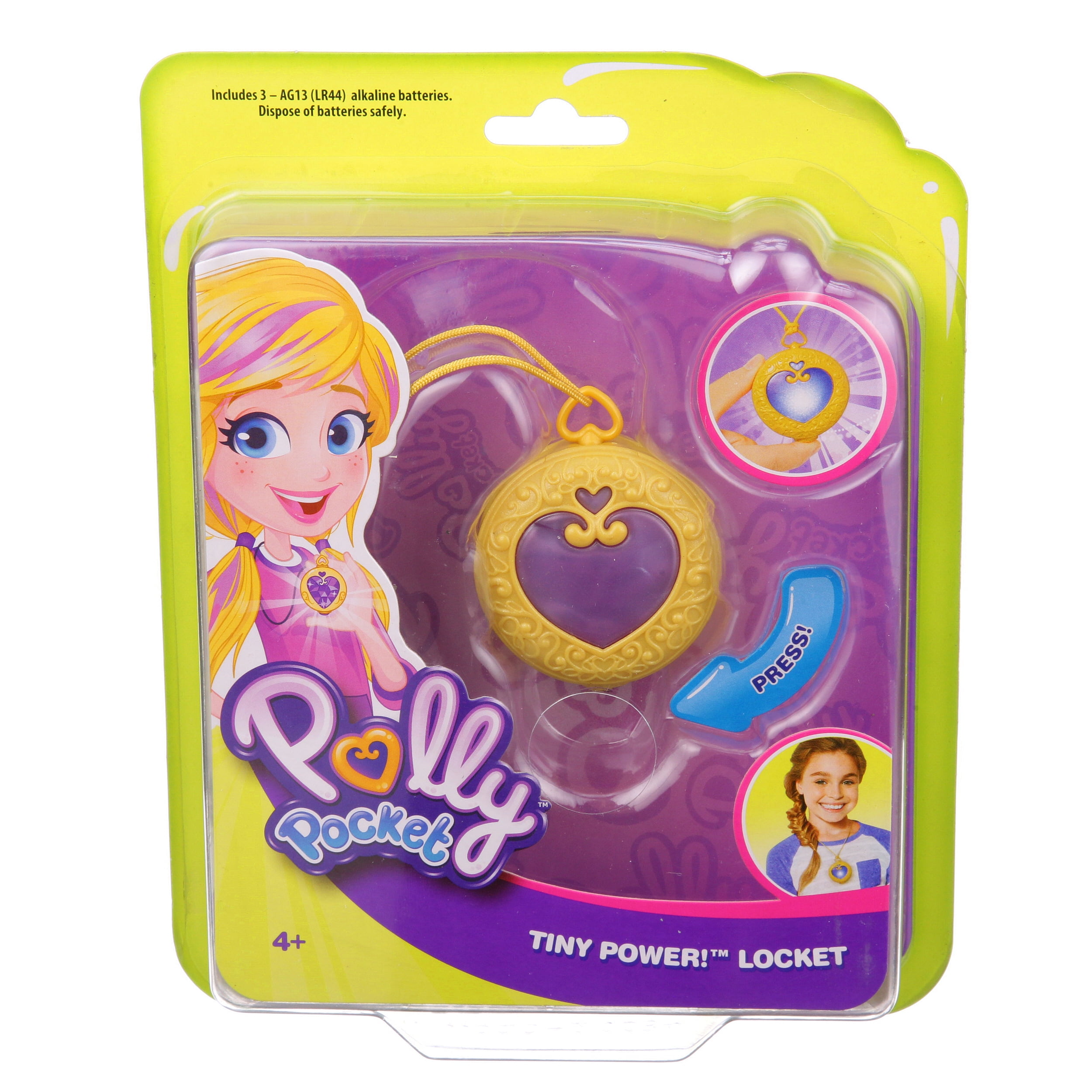New Polly Pocket Say Freeze Frame & Tiny Power Locket Necklace Set Box C 