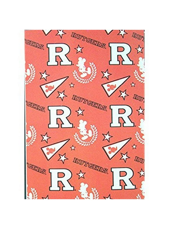 Officially Licensed NCAA Rutgers Scarlet Knights 50"X60" Mickey Mouse Character Fleece Throw