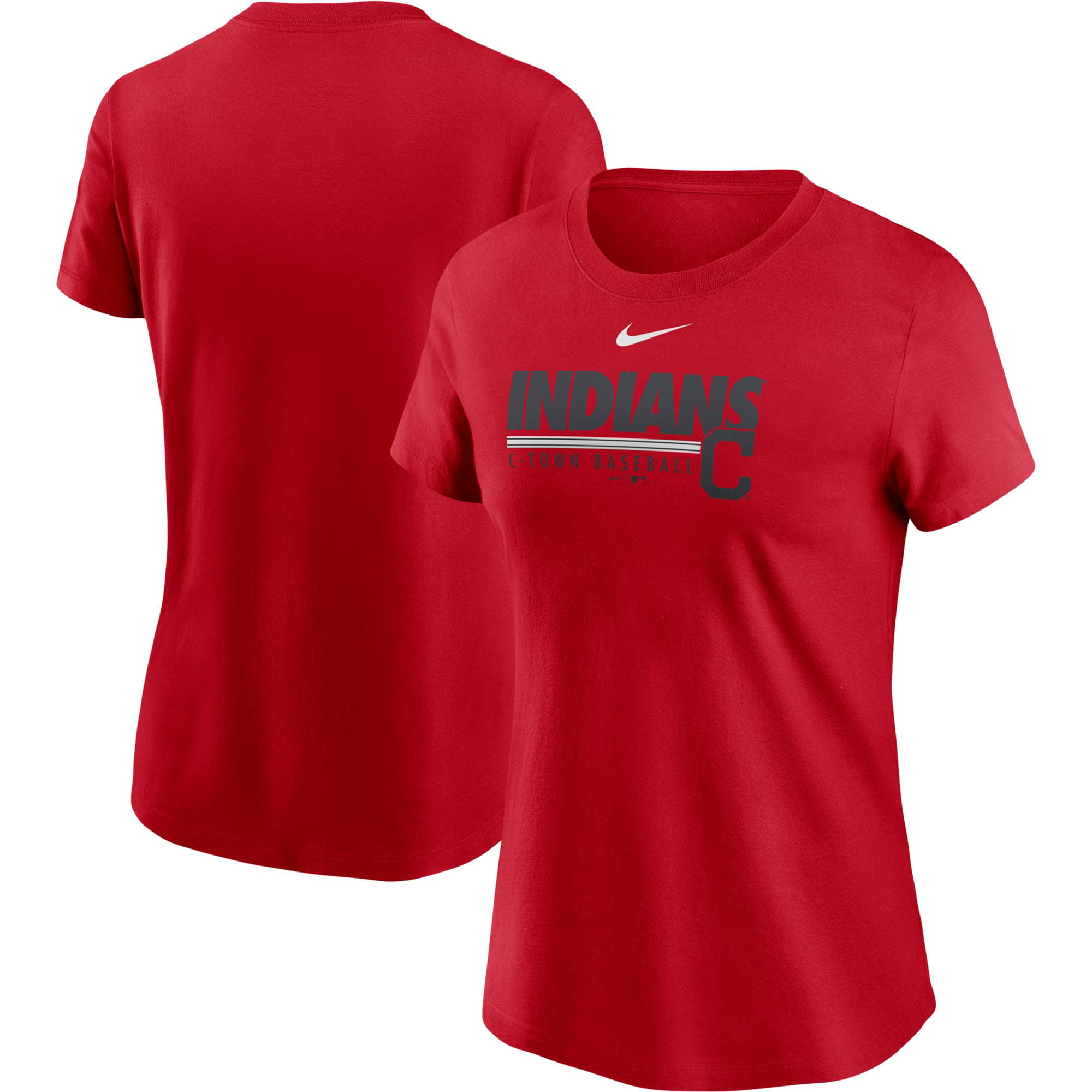 Cleveland Indians Nike Women's Baseball T-Shirt - Red - Walmart.com ...
