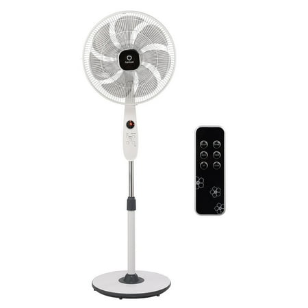 - Fantask 15'' Pedestal Fan Stand 7 Blades 12 Speed 3 Mode Height Adjustable Remote Control
