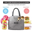 thumbnail image 2 of Bolsa de almuerzo aislada, lonchera a prueba de fugas, bolsa térmica reutilizable con bolsillo frontal, bolsa de picnic, 2 of 5