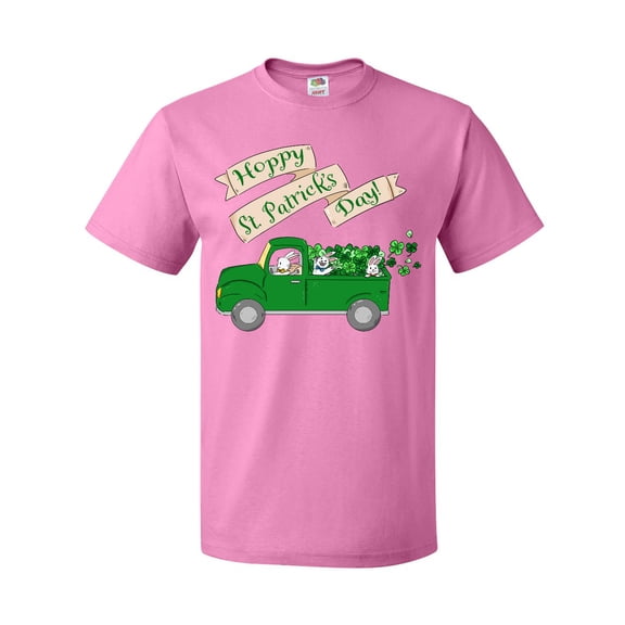 Inktastic Hoppy St. Patrick's Day Green Bunny Truck T-Shirt