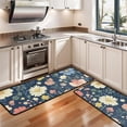 thumbnail image 3 of Kitchen Rugs Sets Of 2,Pioneer Flower Floral Print Pattern Anti Fatigue Kitchen Mat Rugs Non Slip Washable,Decorative Kitchen Floor Mats for Kitchen,Sink,Laundry,17"x47"+17"x47", 3 of 5