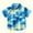 Blue, variant on Shldybc Toddler Baby Boys Shirts Hawaiian Cartoon Print Short Sleeve Cool Button Down Shirt Cute Top for Kids