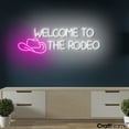 thumbnail image 3 of Craftnamesign Welcome To The Rodeo Sign Art, Rodeo LED Light, Rodeo Cowboy Bar Wall Sign, 3 of 5