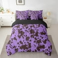 thumbnail image 2 of 7 Piece Abstract Milk Cow Bedding Set Twin Comforter Set Teens Adults,Cute Farm Animal Bed in a Bag,Kawaii Bull Cattle Flat Fitted Sheet,Rustic Farmhous Bedding Comforter Sets, 2 of 5