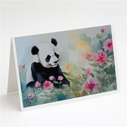 Carolines Treasures DAC2972GCA7P 0.01 x 5 x 7 in. Panda Greeting Cards - Pack of 8
