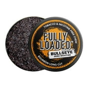 Fully Loaded Chew Tobacco and Nicotine Free Bourbon Bullseye Long Cut Unique Flavor, Chewing Alternative