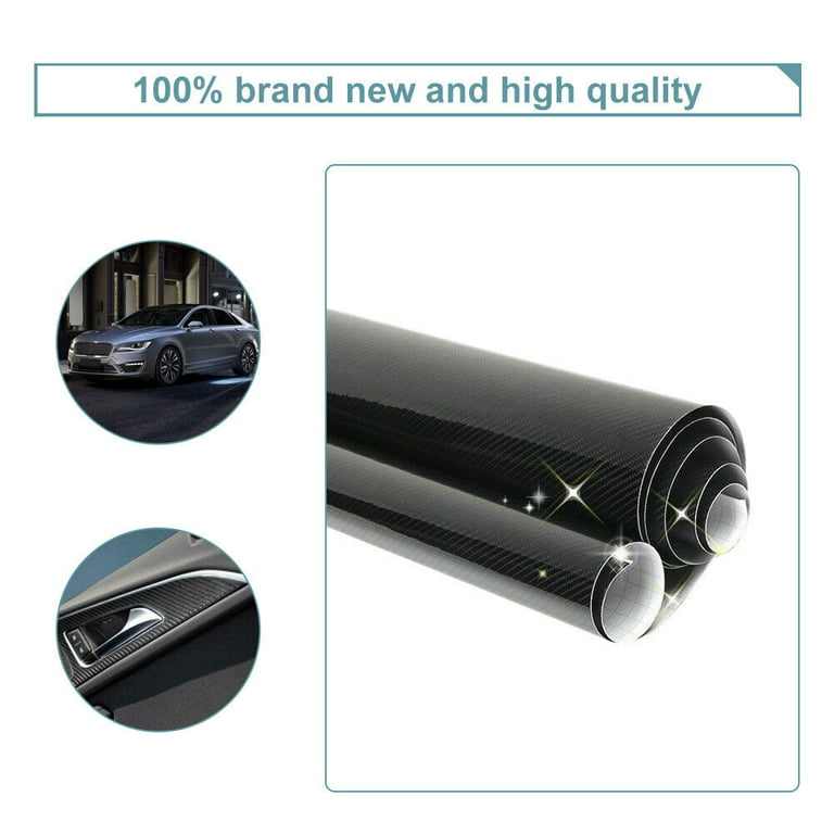  HHF-1 Película de vinilo de fibra de carbono 3D de 19.7 in de  ancho, impermeable, para automóvil, motocicleta, automóvil, automóvil,  estilo, rollo de vinilo Luopan (nombre del color: negro, tamaño: 16.4 ft