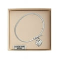 thumbnail image 3 of 7 1/4 inch Oval Eye Hook Bangle Bracelet w/ Guardian Angel Heart in Sterling Silver, 3 of 3