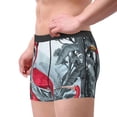 thumbnail image 2 of Yiaed Flamingo On The Jungle Print Men's Soft Cotton Boxer Shorts Breathable Boxers Underwear Moisture-Wicking Underwear Stretch Boxer Briefs for Man-XX-Large, 2 of 5