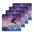 thumbnail image 2 of BZSMCE Towel Cotton Face Towel Soft Hand Towels Fashion Eagle's Celestial Flight Pattern, 2 of 9