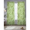 thumbnail image 2 of Vintage Green Sheer Curtains 84 Inch Length 2 Panels Set, Retro Botanical Abstract Art Voile Window Treatment Rod Pocket Curtains Sheers Drapes for Bedroom/Living Room/Kitchen 52"x84"x2, 2 of 7