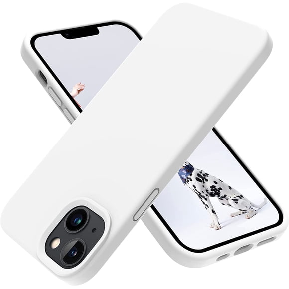 Pour iPhone 14 Case, Étui de Téléphone Mince Mince en Silicone Antichoc pour iPhone 14 6,1 Pouces (Blanc)
