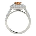 thumbnail image 2 of Aonejewelry 1.85 Ct. Ttw Diamond and Moragnite Ring In 14k White Gold, 2 of 4